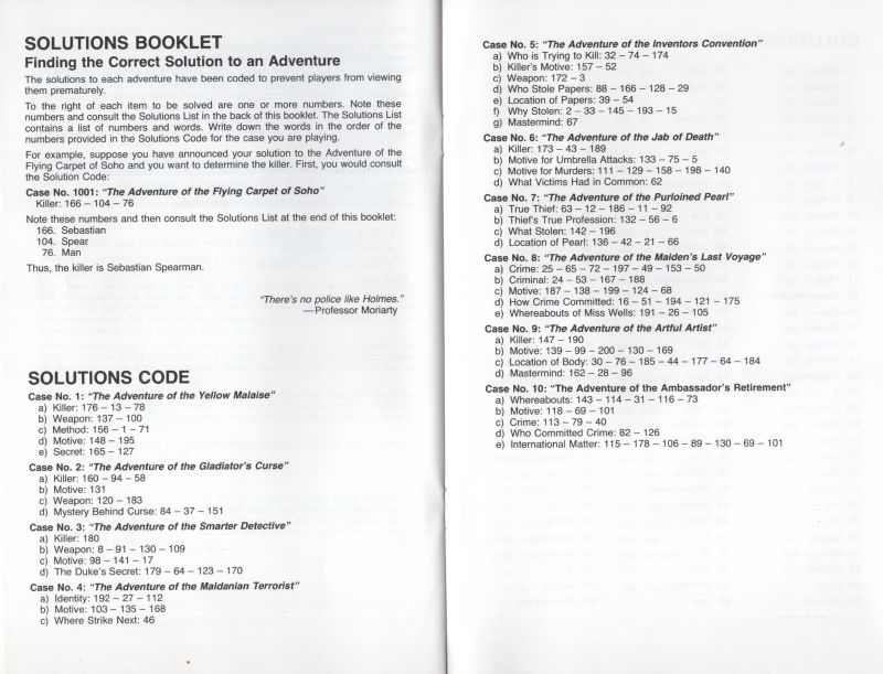 221B Baker Street VCR Rules Page 6