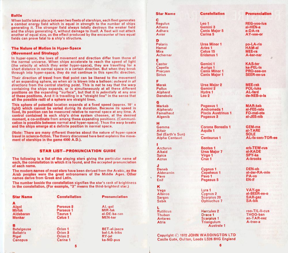 4000 A.D. - Strategy Book Rules Page 3