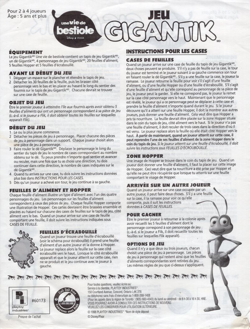 A Bug's Life Gigantik Rules Page 1