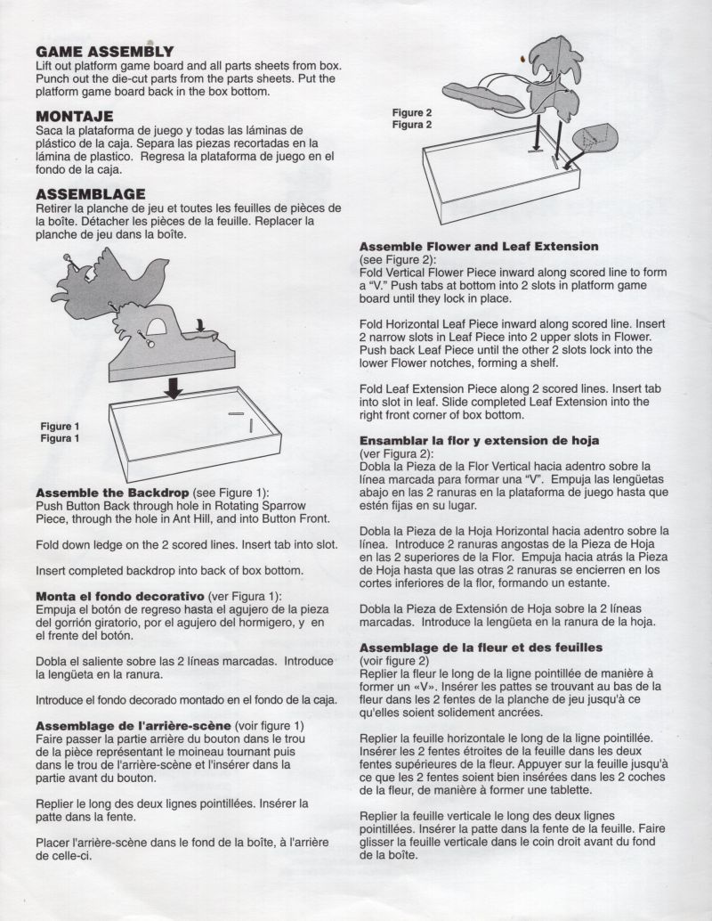 A Bug's Life - Topple Hopper 3-D Game Rules Page 2