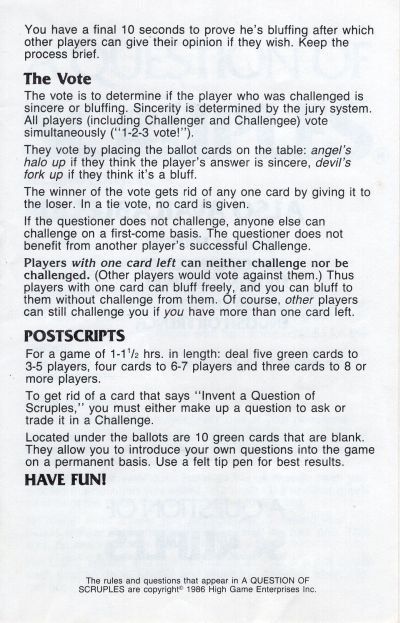 A Question of Scruples 2nd Ed. Rules Page 3
