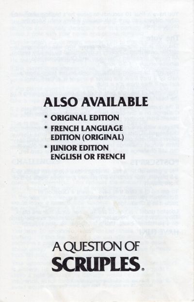 A Question of Scruples 2nd Ed. Rules Page 4
