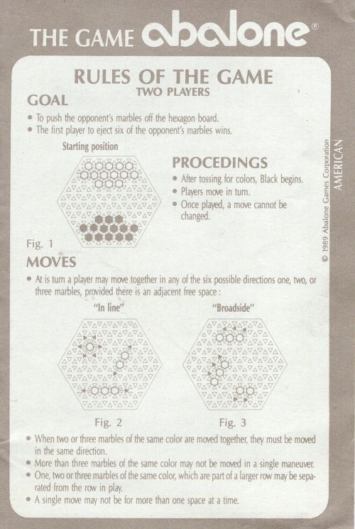 Abalone Rules Page 1