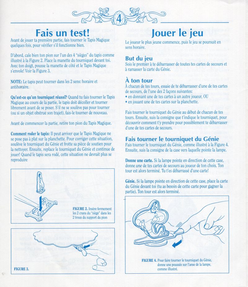 Aladdin Le Jeu du Tapis Magique Rules Page 4