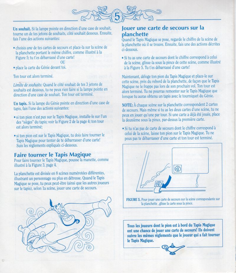 Aladdin Le Jeu du Tapis Magique Rules Page 5