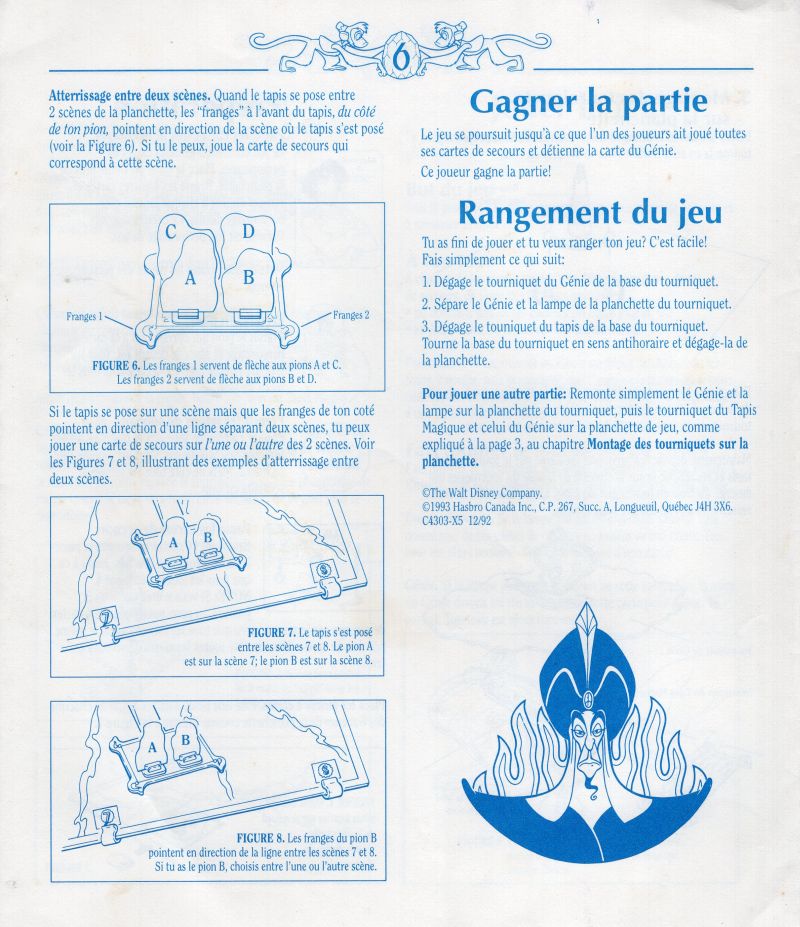 Aladdin Le Jeu du Tapis Magique Rules Page 6