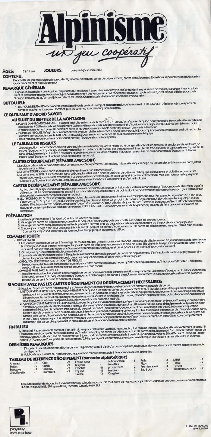 Alpinisme Rules Page 1