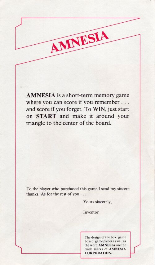 Amnesia Rules Page 1
