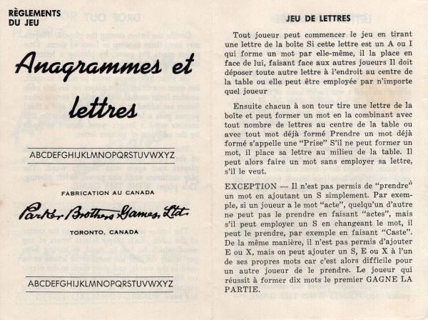 Anagrammes et Lettres Rules Page 1