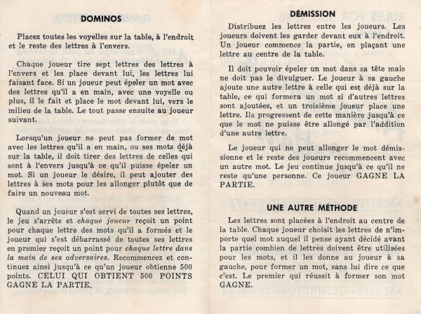 Anagrammes et Lettres Rules Page 2