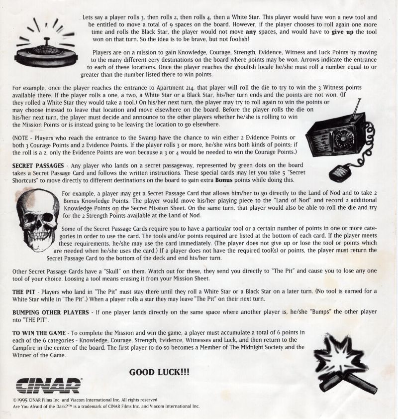 Are You Affraid of the Dark Rules Page 2