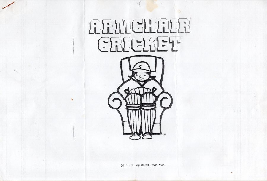 Armchair Cricket Rules Page 1