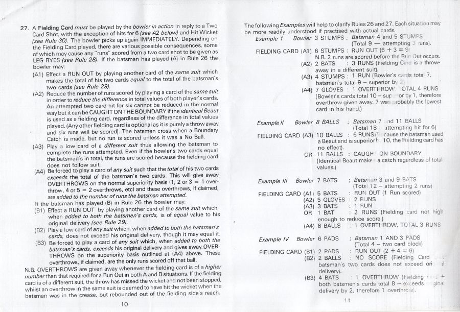 Armchair Cricket Rules Page 6
