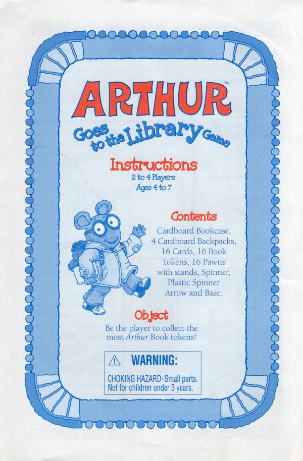 Arthur Goes to the Library Rules Page 1