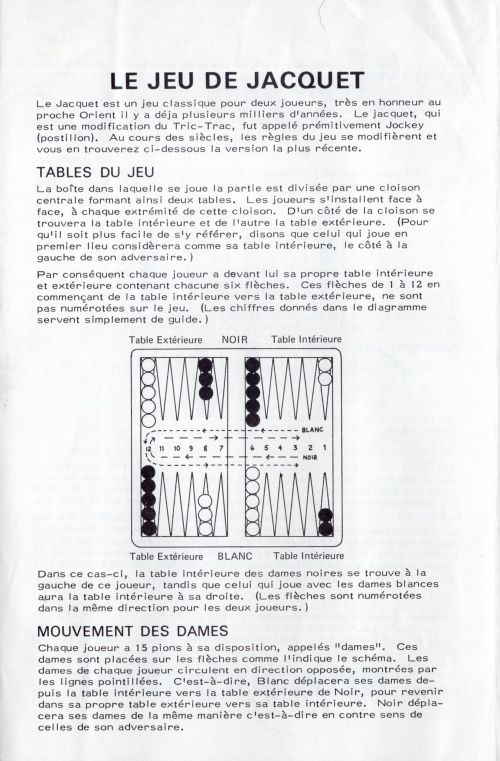 Backgammon Rules Page 1