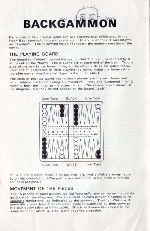 Backgammon Rules Page 1