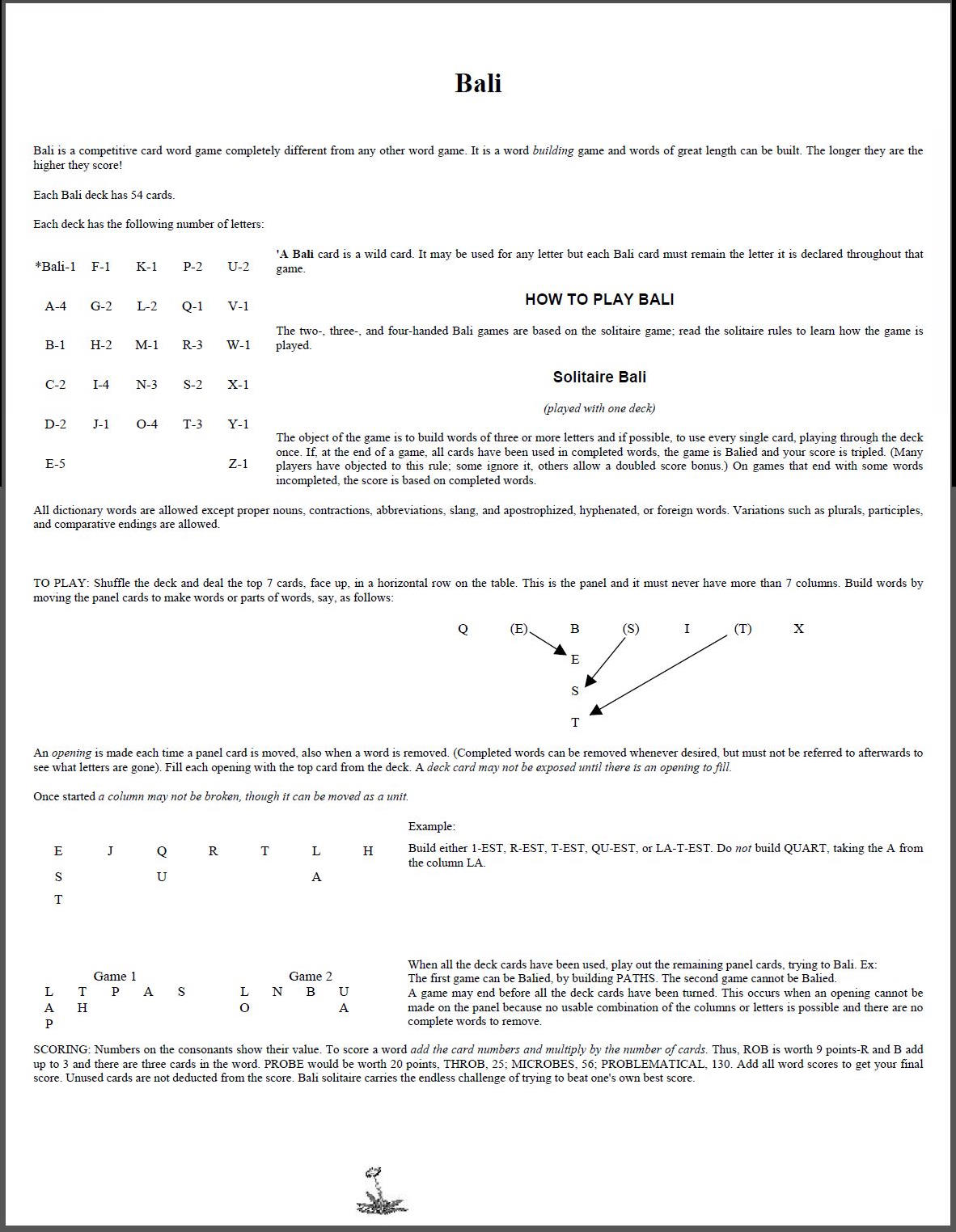 Bali Rules Page 1