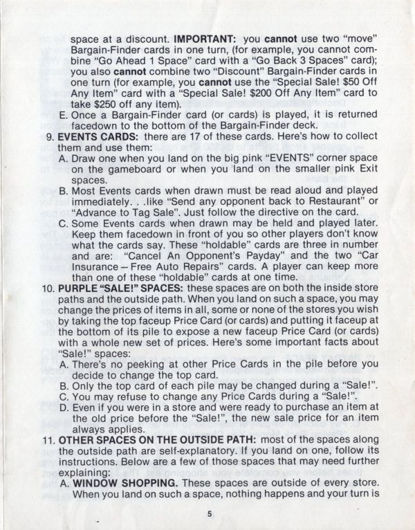 Bargain Hunter Rules Page 5