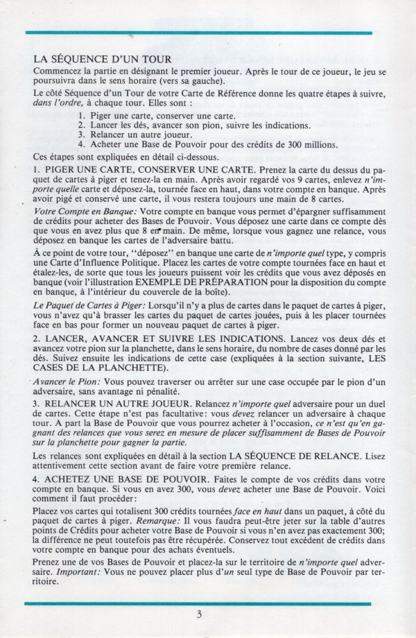 Barons au pouvoir Rules Page 3