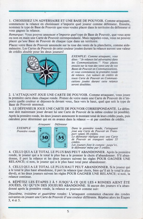 Barons au pouvoir Rules Page 5