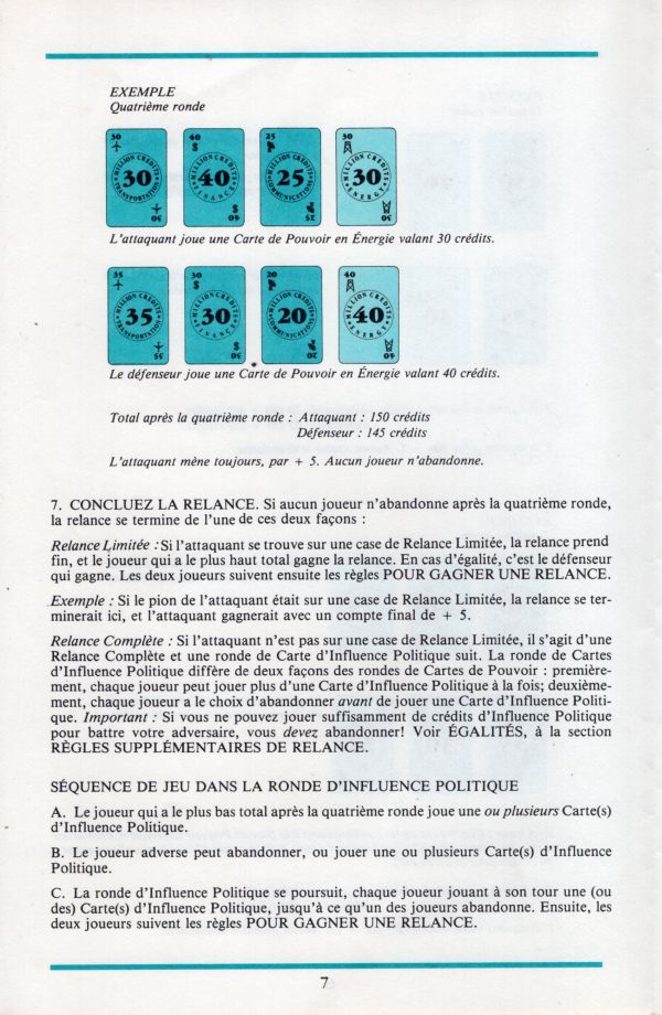 Barons au pouvoir Rules Page 7