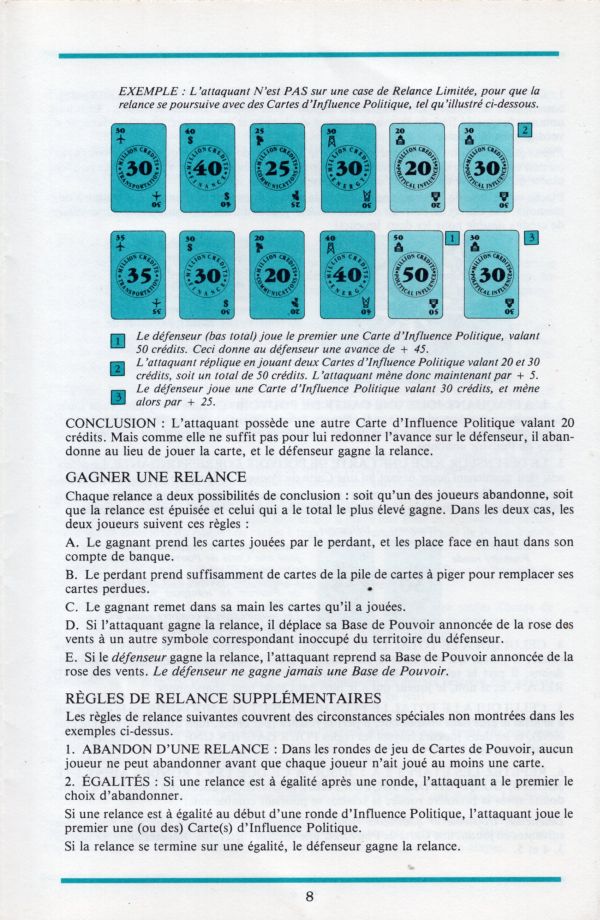 Barons au pouvoir Rules Page 8