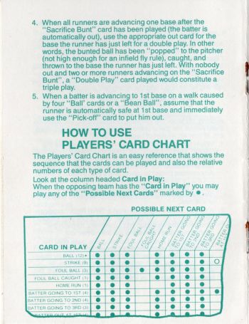 Baseball Card Game Rules Page 5