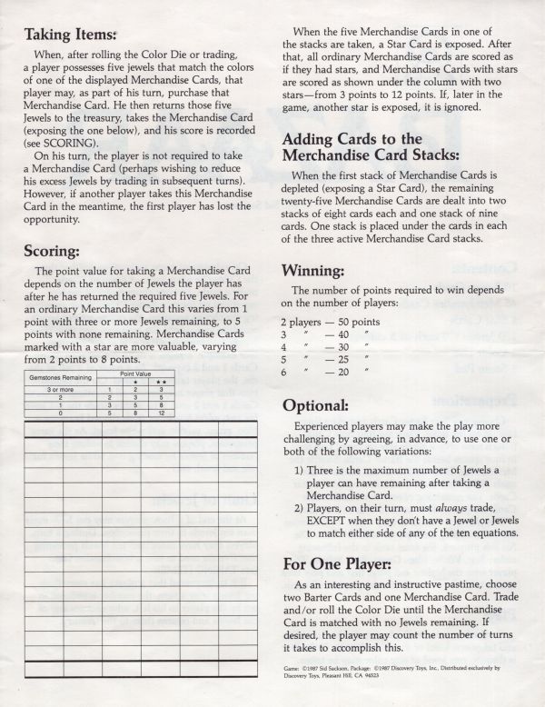 Bazaar Rules Page 2