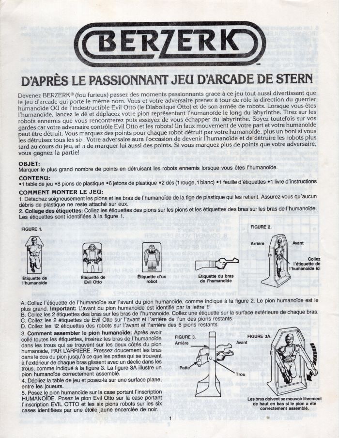 Berzerk Rules Page 1