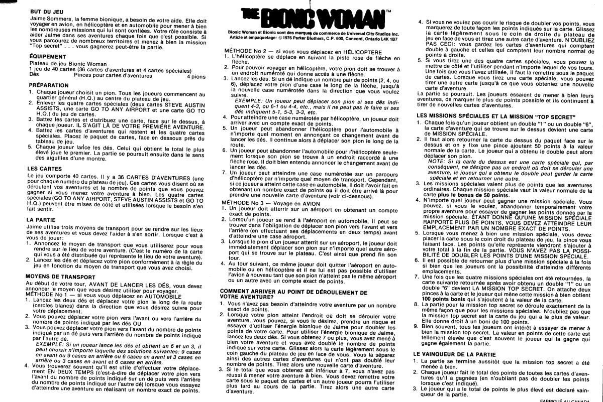 Bionic Woman Rules Page 1