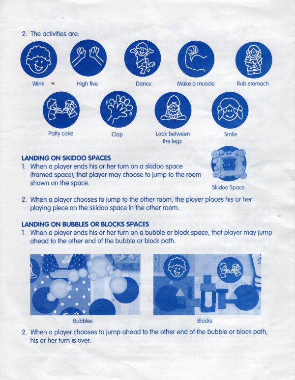 Blue's Clues Party Time Game Rules Page 3