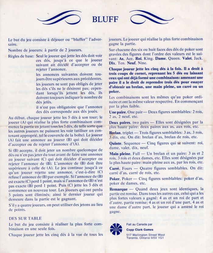 Bluff Rules Page 1