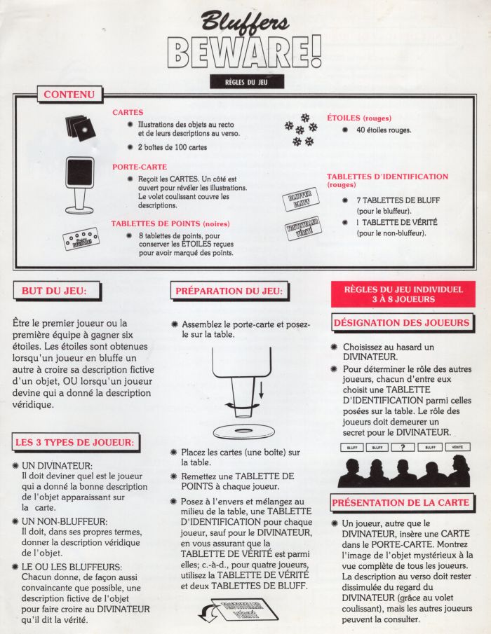 Bluffers Beware Rules Page 1