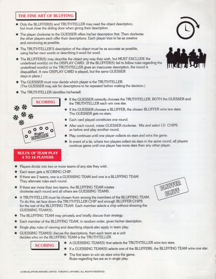 Bluffers Beware Rules Page 2