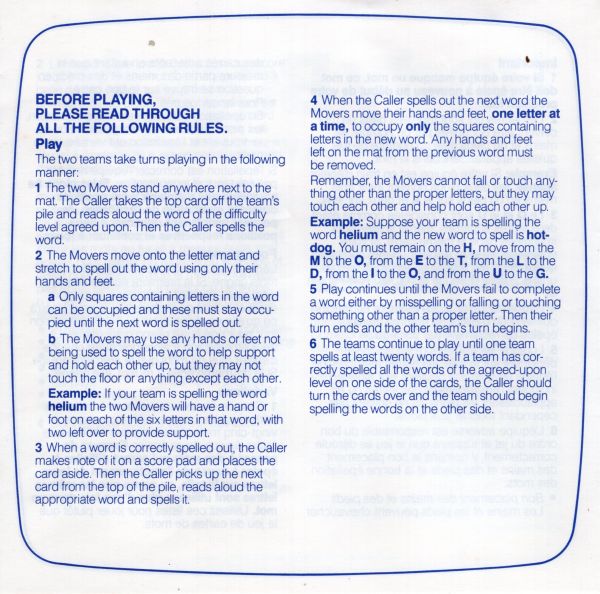 Body Boggle Rules Page 2