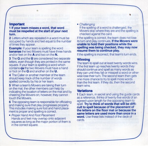 Body Boggle Rules Page 3