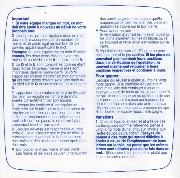 Boggle Acrobatique Rules Page 3