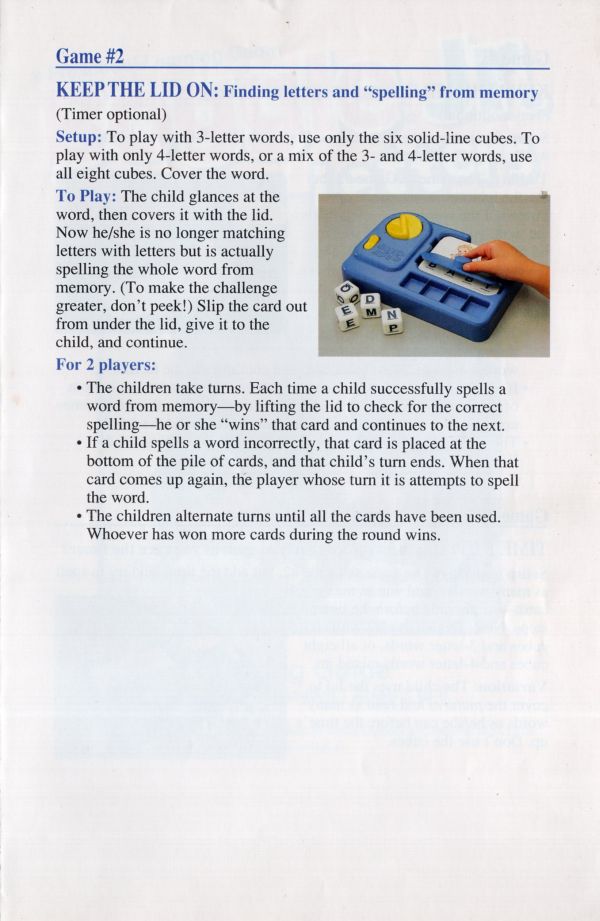 Boggle Jr. Letter Rules Page 5
