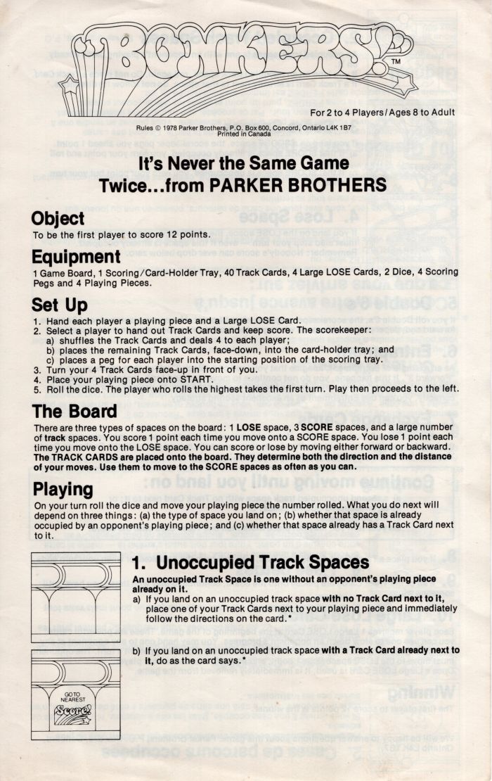 Bonkers Rules Page 1
