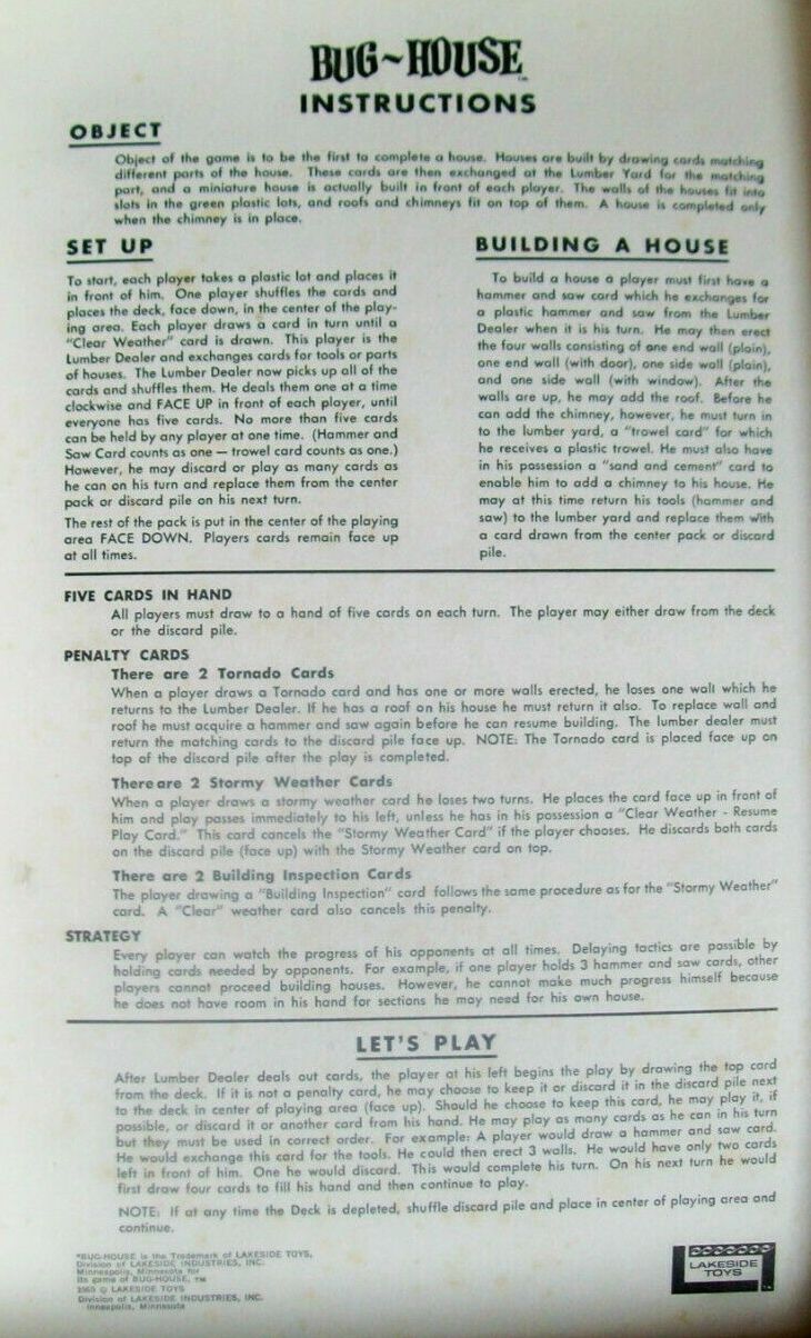 Bug-House Rules Page 1