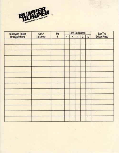 Bumper to Bumper Rules Page 9