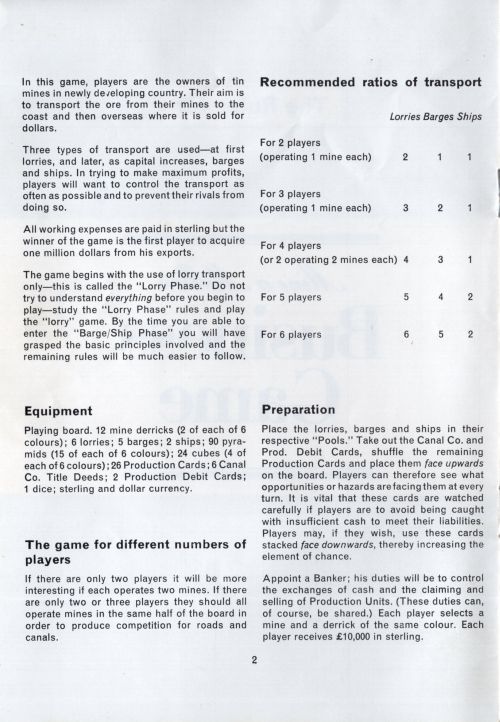 Business Game Rules Page 2