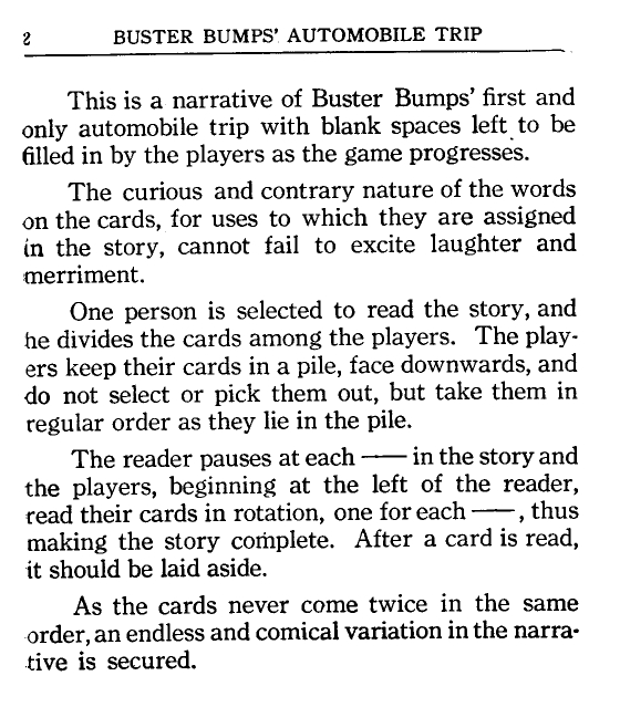 Buster Bumps Automobile Trip Rules Page 2