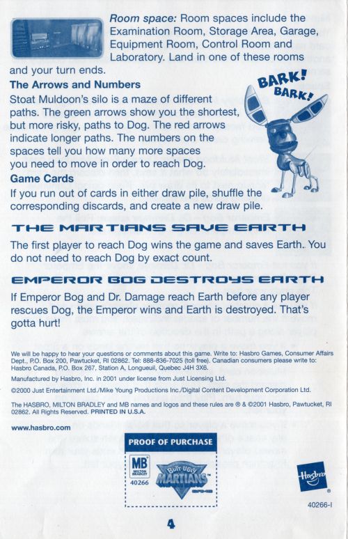 Butt Ugly Martians - The Race to Rescue Dog Rules Page 4