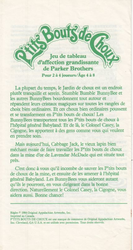 Cabbage Patch Kids Rules Page 1