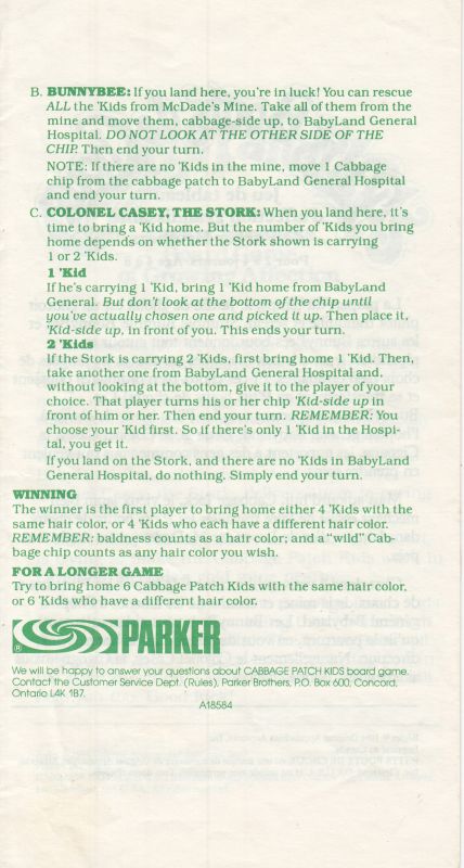 Cabbage Patch Kids Rules Page 3