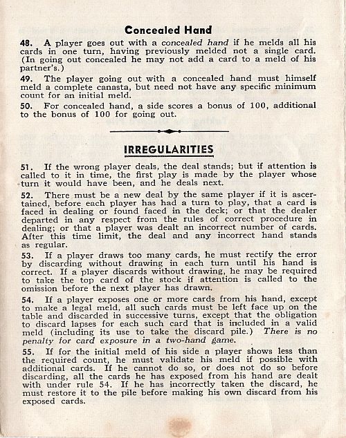Canasta Rules Page 9