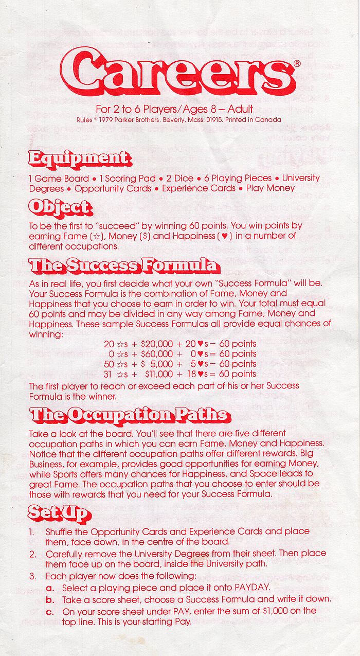 Careers Rules Page 1