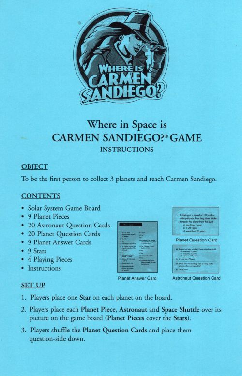 Carmen Sandiego - Where In Space Is Rules Page 1