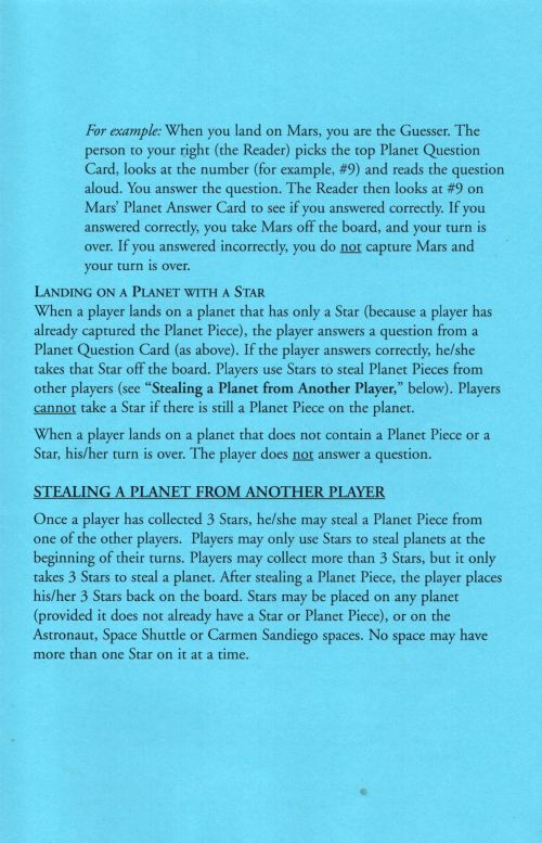 Carmen Sandiego - Where In Space Is Rules Page 3